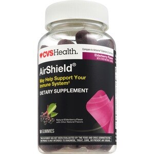 CVS Health AirShield Gummies, Elderberry, 50 CT