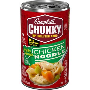 Campbell's Chunky Soup, Healthy Request Chicken Noodle Soup, Can, 18.8 oz