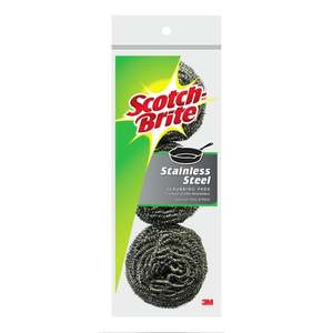 Scotch-Brite Stainless Steel Scouring Pads, 3 ct