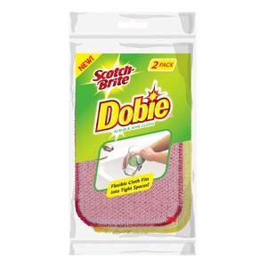 Scotch-Brite Dobie Scrub & Wipe Cloth, 2 CT