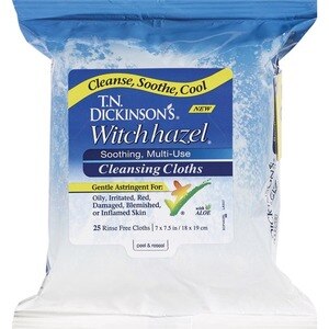 TN Dickinson's Witch Hazel Multi-Use Cleansing Cloths, 25 CT