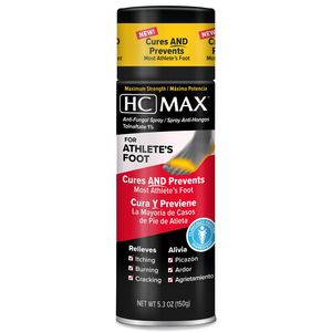 HC MAX Maximum Strength Anti-Fungal Spray Athlete's Foot, 5.3 OZ