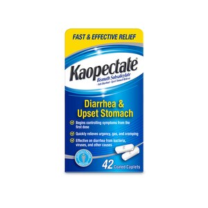 Kaopectate Anti-Diarrheal & Upset Stomach Reliever, Coated Caplets, 42 CT
