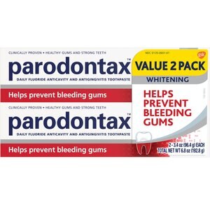Parodontax Daily Fluoride Antigingivitis Toothpaste to Help Prevent Bleeding Gums, Whitening, 2 Pack