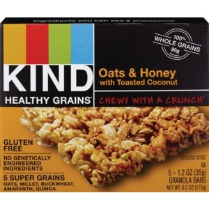 KIND Snacks Granola Bars, Oats & Honey with Toasted Coconut, 5ct