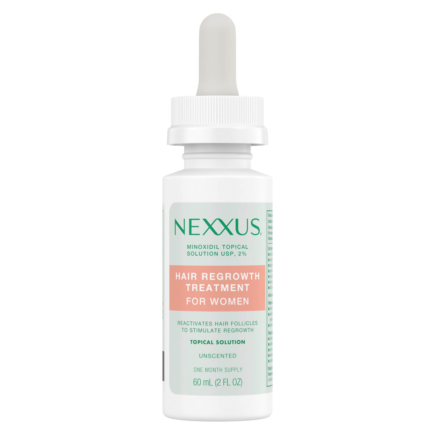 Nexxus Women's 2% Minoxidil Topical Solution For Hair Regrowth, 1-Month Supply