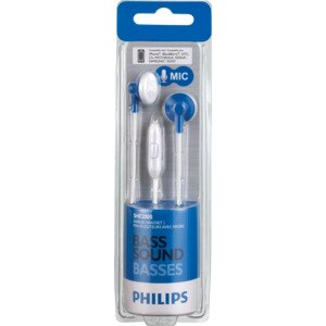 Philips In-Ear Earbud Headphones with Mic, Blue