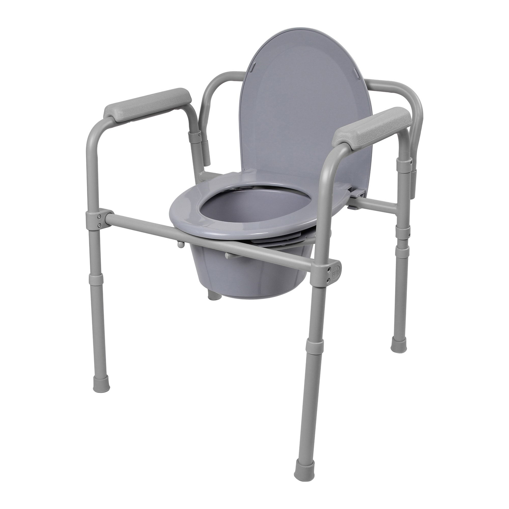 McKesson Commode Chair 13-1/2 Inch Seat Width 350 lbs. Weight Capacity, Gray
