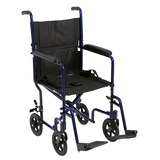 McKesson Lightweight Transport Chair, 19 Inch Seat Width, 300 lbs. Weight Capacity, thumbnail image 1 of 6