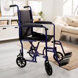 McKesson Lightweight Transport Chair, 19 Inch Seat Width, 300 lbs. Weight Capacity, thumbnail image 4 of 6