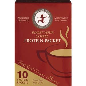 Ultimate Paleo Protein Coffee Protein Packet Dutched Cocoa Flavor, 4.2 OZ, 10 CT