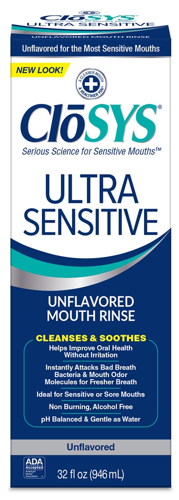 CloSYS Ultra Sensitive Mouth Rinse, Alcohol-Free, Unflavored