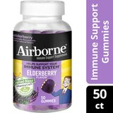 Airborne Immune Support with Vitamins C & D + Zinc, Elderberry Gummies, thumbnail image 1 of 7