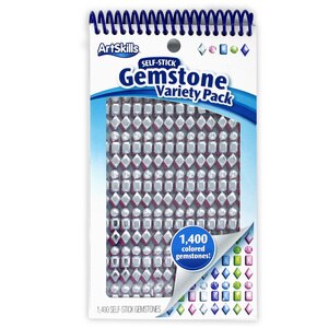 ArtSkills Self-Stick Gemstone Variety Pack, 1400 pcs