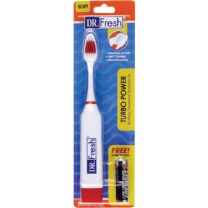 Dr. Fresh Velocity Turbo Power Battery Powered Toothbrush, Battery Included