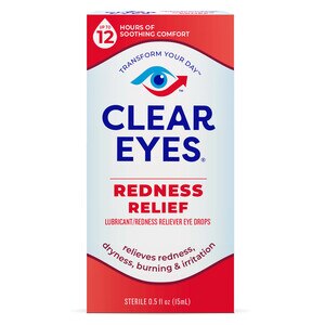 Clear Eyes Redness Relief Lubricant Eye Drops, 0.5 fl oz