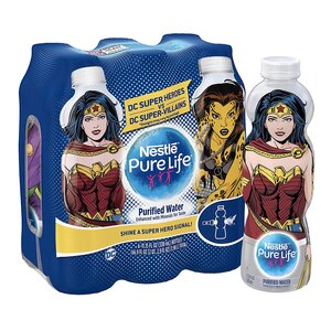 Nestle Pure Life Justice League Collection Purified Bottled Water, 6 ct, 11.15 fl oz
