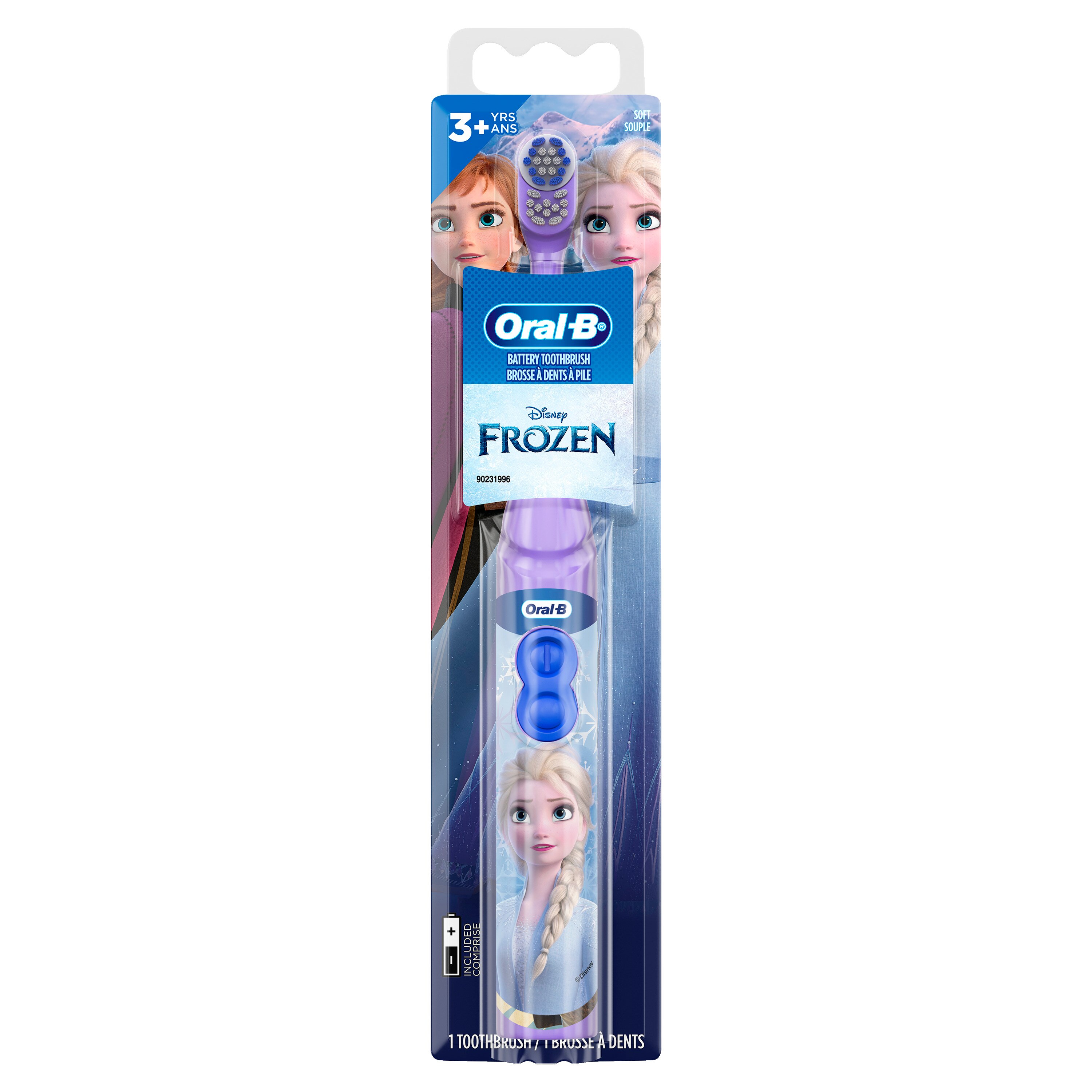 Oral-B Kid's Disney Frozen Battery Powered Toothbrush, 3+ Years, Soft Bristle