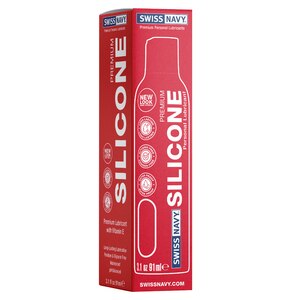 Swiss Navy Premium Silicone Lubricant with Vitamin E, 3.1 FL OZ