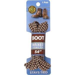 Shoe Gear Waxed Stay-Ty Boot Laces 54 Inches Brown Multi