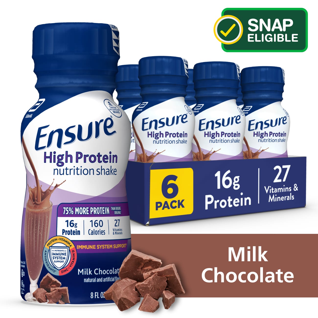 Ensure High Protein Nutrition Shake Ready-to-Drink 8 fl oz, 6CT