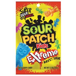 Sour Patch Kids Extreme Sour Soft & Chewy Candy, 7.2 oz