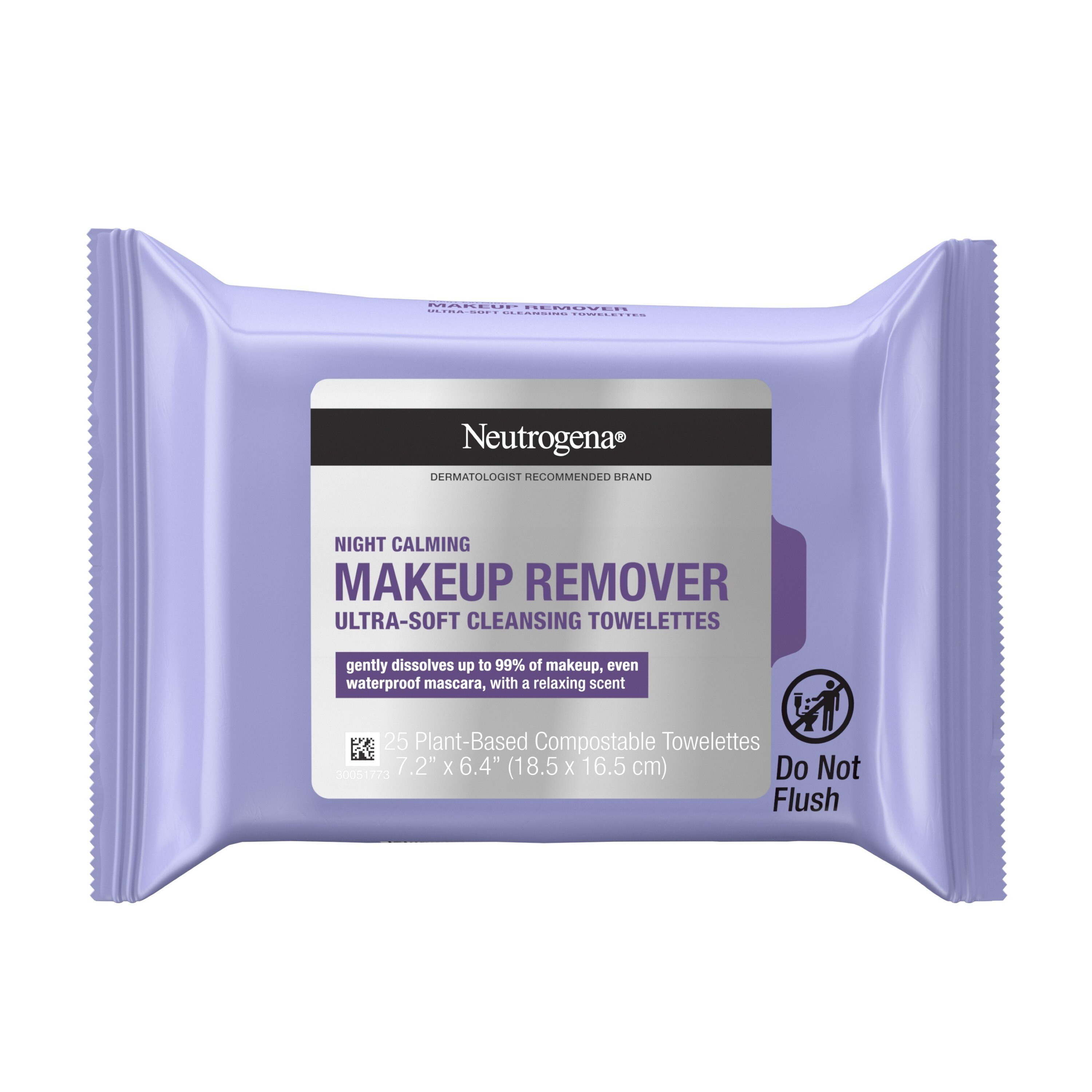 Neutrogena Makeup Remover Cleansing Towelettes Night Calming, 25/Pack
