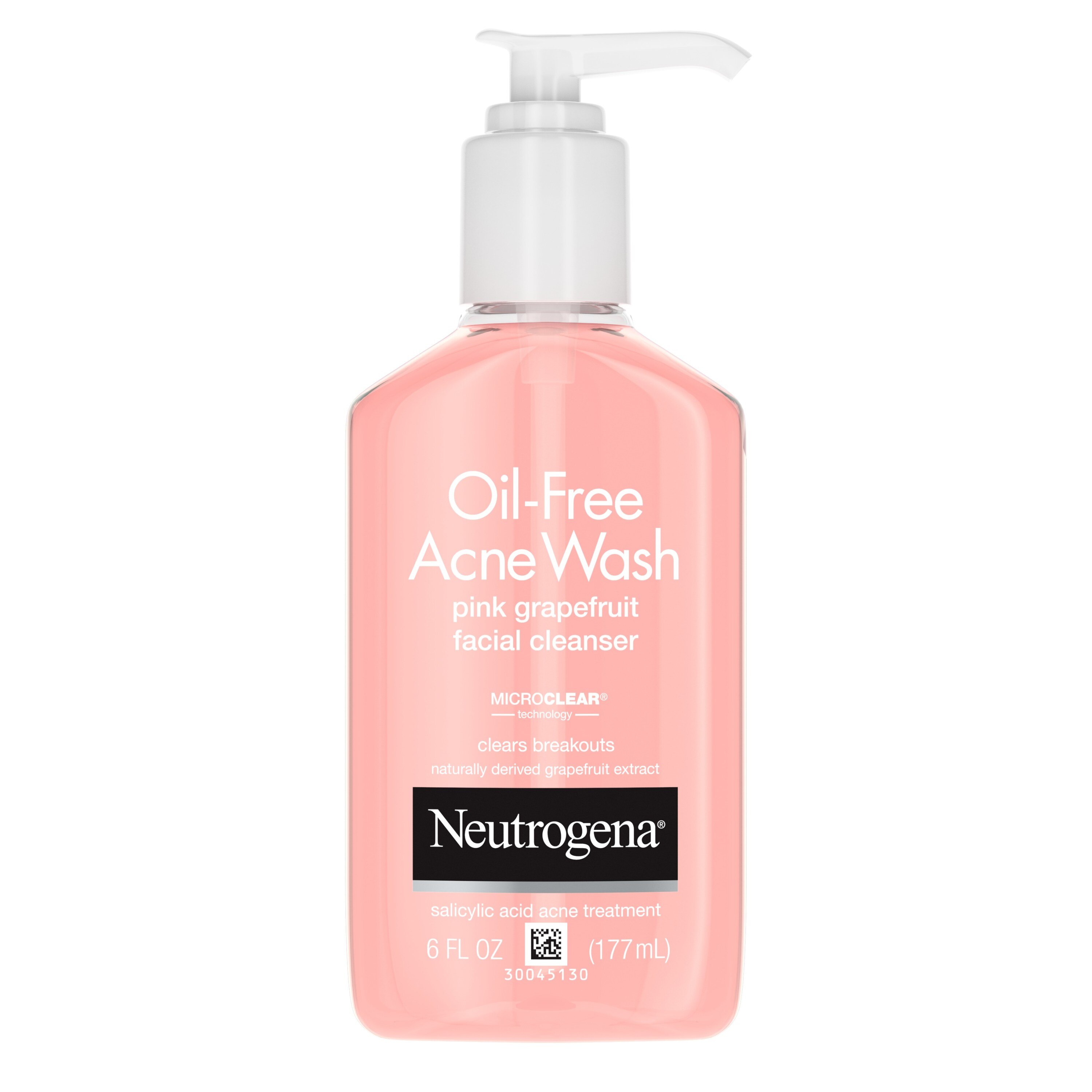Neutrogena Oil-Free Pink Grapefruit Acne Facial Cleanser, 6 OZ