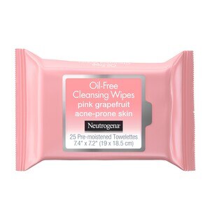 Neutrogena Oil-Free Cleansing Wipes Pink Grapefruit, 25/Pack