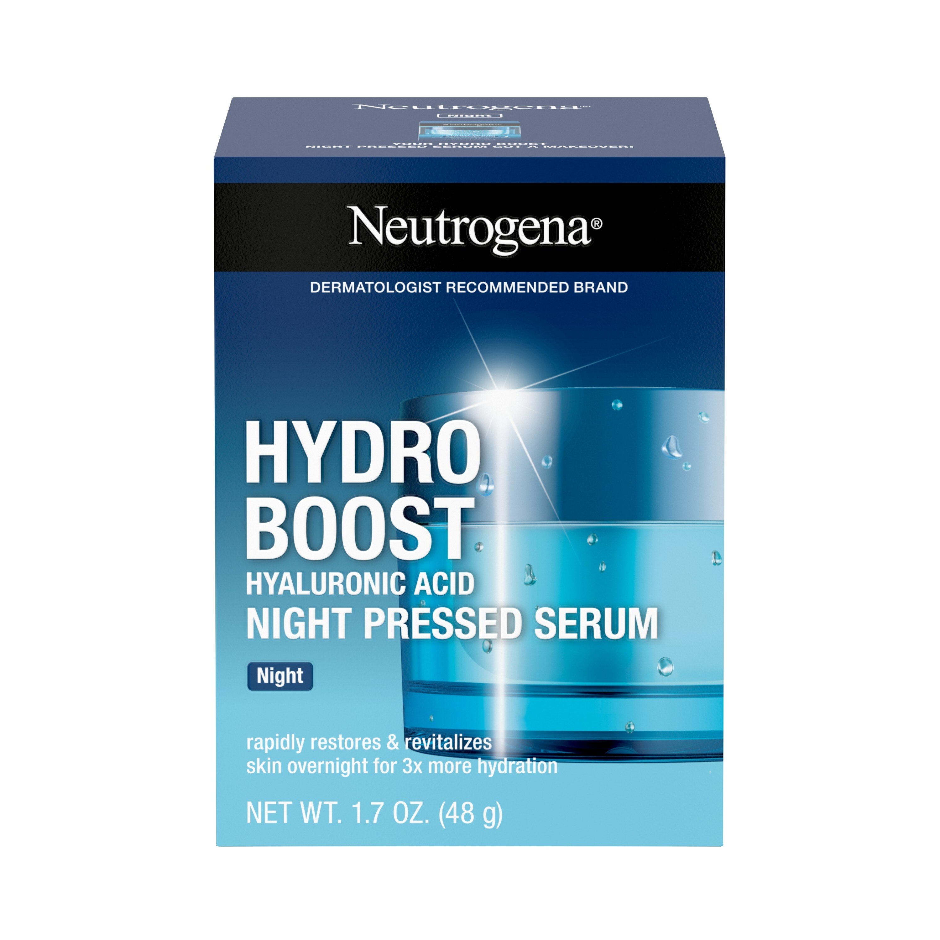 Neutrogena Hydro Boost Night Pressed Serum, 1.7 OZ