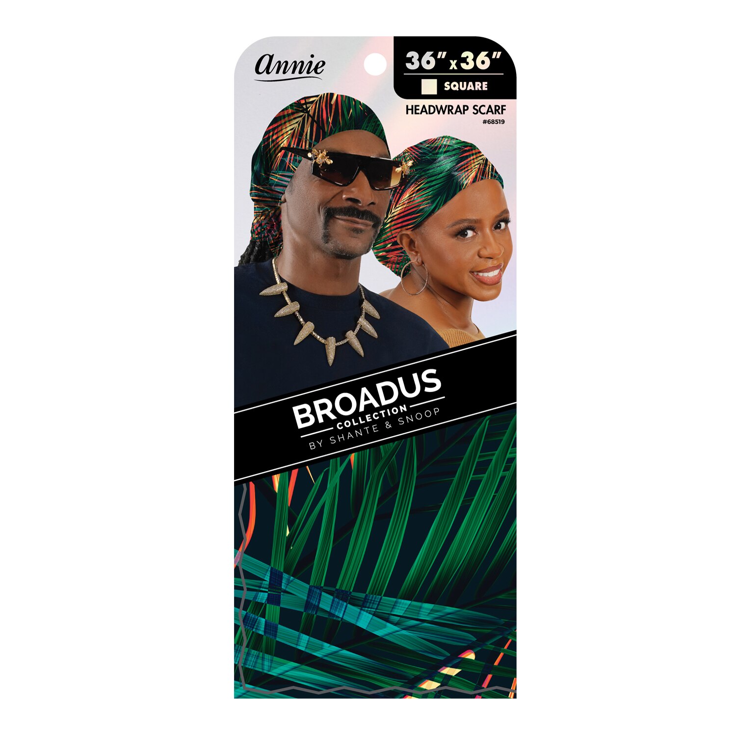 Broadus Collection Headwrap Scarf, Island Palm