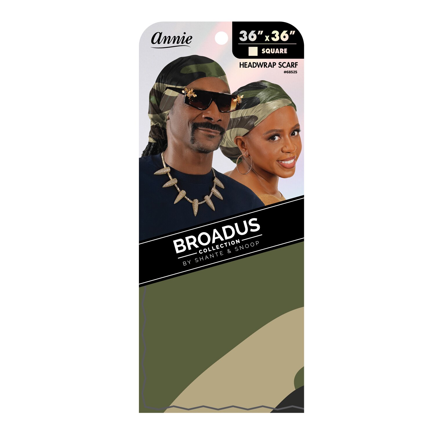 Broadus Collection Headwrap Scarf, Camo