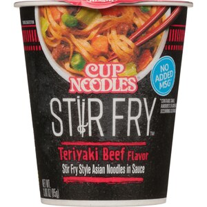 Nissin Cup Noodles, Teriyaki Beef Stir Fry, 3 oz