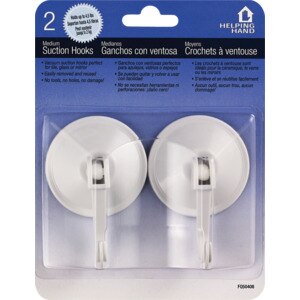 Helping Hand Medium Suction Cup Hooks, 2 ct