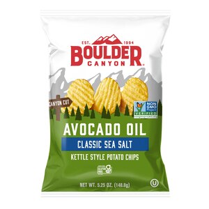 Boulder Canyon Classic Sea Salt Avocado Oil Kettle Chips, 5.25 oz