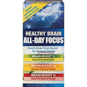 Applied Nutrition Healthy Brain All-Day Focus Tablets, 50CT