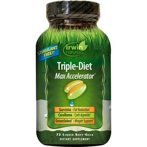 Irwin Naturals Triple Diet Max Accelerator plus BioPerine Softgels, 72CT