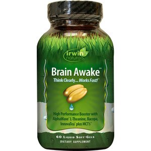 Irwin Naturals Brain Awake plus BioPerine Softgels, 60CT