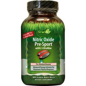 Irwin Naturals Nitric Oxide Pre-Sport plus BioPerine Softgels, 60 CT