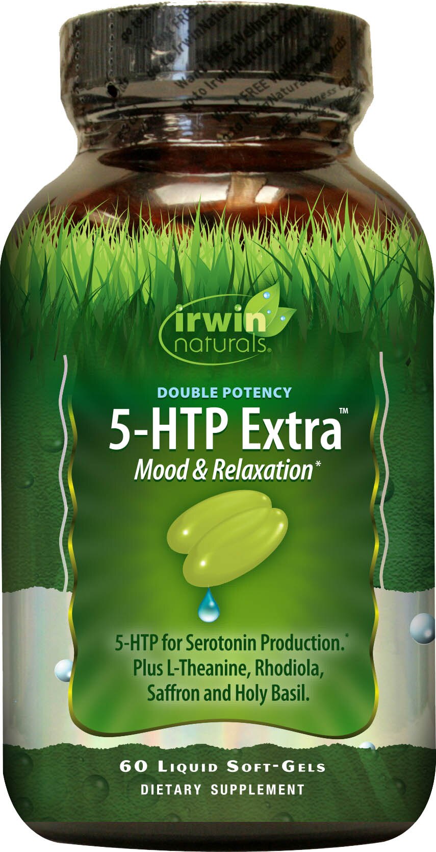 Irwin Naturals Double Potency 5-HTP Extra plus BioPerine Softgels, 60 CT