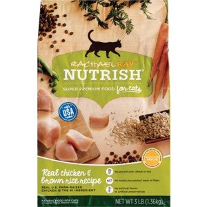 Rachael Ray Nutrish Super Premium Dry Food For Cats, Real Chicken & Brown Rice Recipe, 48 oz