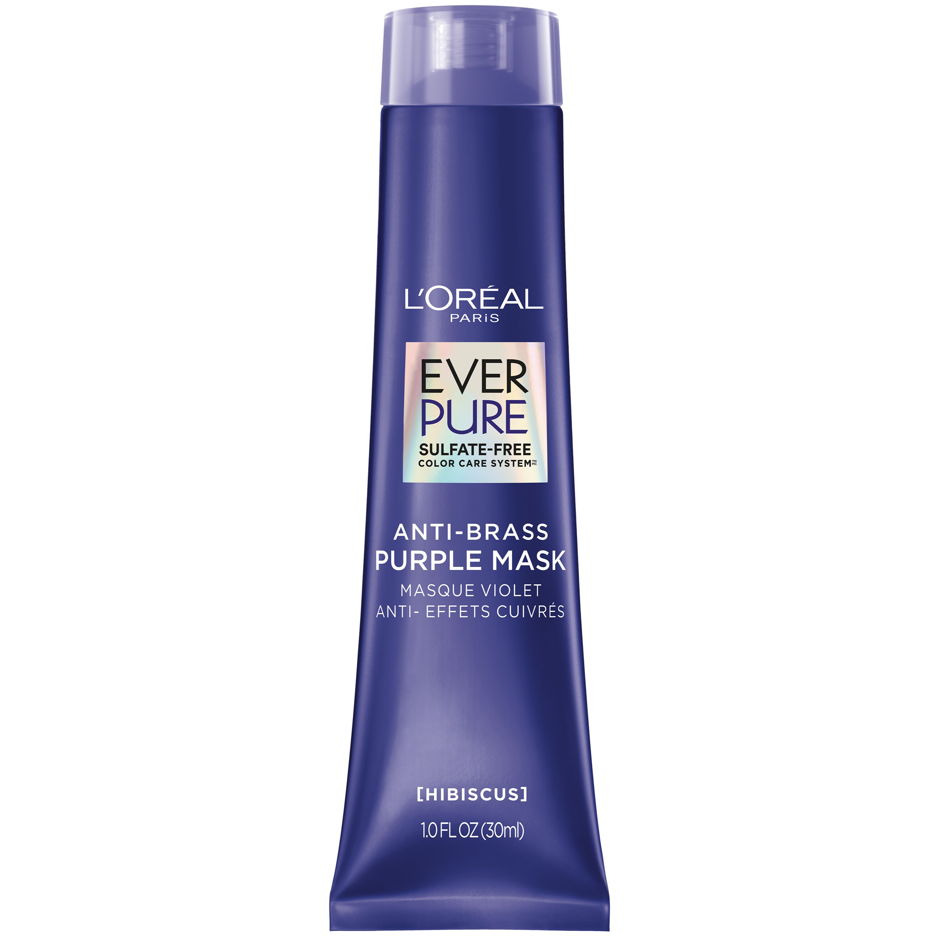 L'Oreal Paris EverPure Sulfate Free Anti Brass Purple Single Use Hair Mask, 3 CT