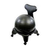 CanDo Plastic Ball Chair, Adult, 22", Black, thumbnail image 1 of 4