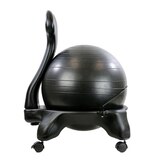 CanDo Plastic Ball Chair, Adult, 22", Black, thumbnail image 2 of 4
