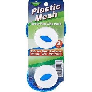 Eagle, 2 Pack Plastic Mesh Scour Pad With Knob