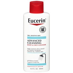 Eucerin Advanced Cleansing Body and Face Cleanser, 16.9 OZ