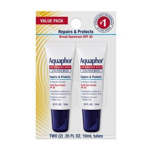 Aquaphor Lip Protectant + Sunscreen SPF 30, 2CT