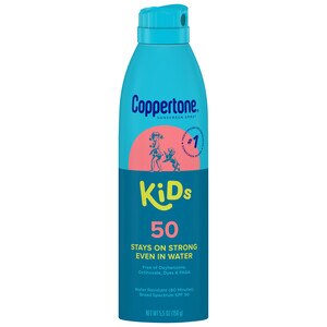 Coppertone Kids Sunscreen Water Resistant Continuous Spray Broad Spectrum SPF 50, 5.5 OZ