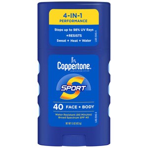 Coppertone SPORT Sunscreen Stick Broad Spectrum SPF 50, 1.5 OZ