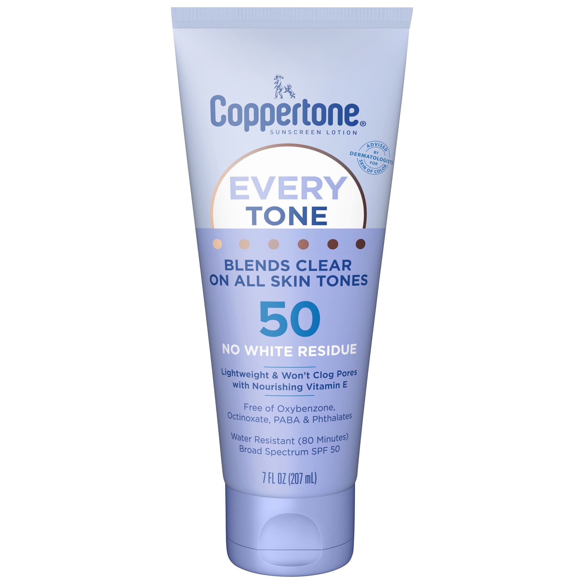 Coppertone Every Tone Sunscreen Lotion, SPF 50, 7 oz